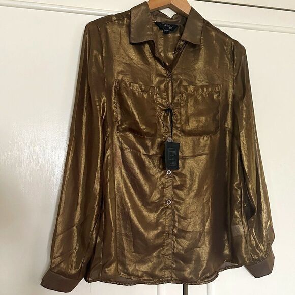 NWT Brooks Leigh Button Down Shirt - Picture 1 of 5